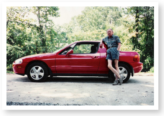 Elmer Case in 1994 with his Toyota Del Sol