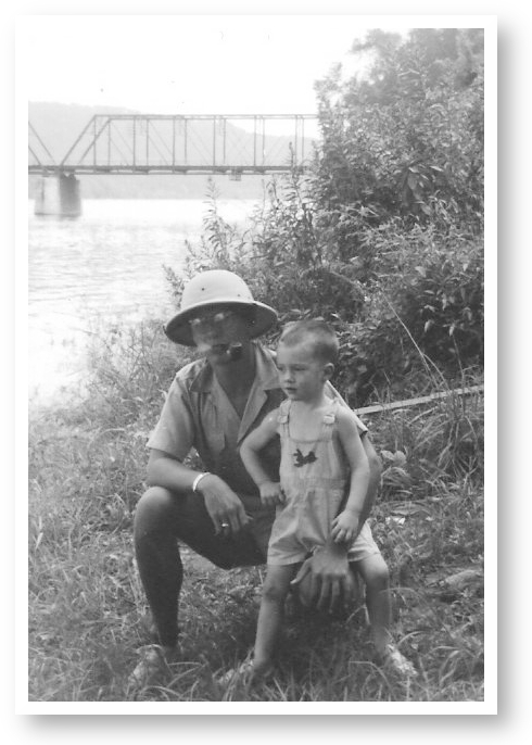 Elmer and Fred on the Delaware River bank in 1945