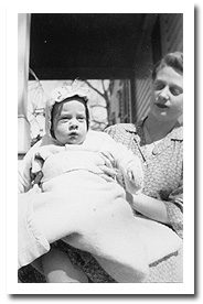 In 1943. Fred at 5 months old, Millie at 21